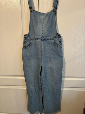 Sisstr Evolution Light Wash Denim Wide Leg Overalls